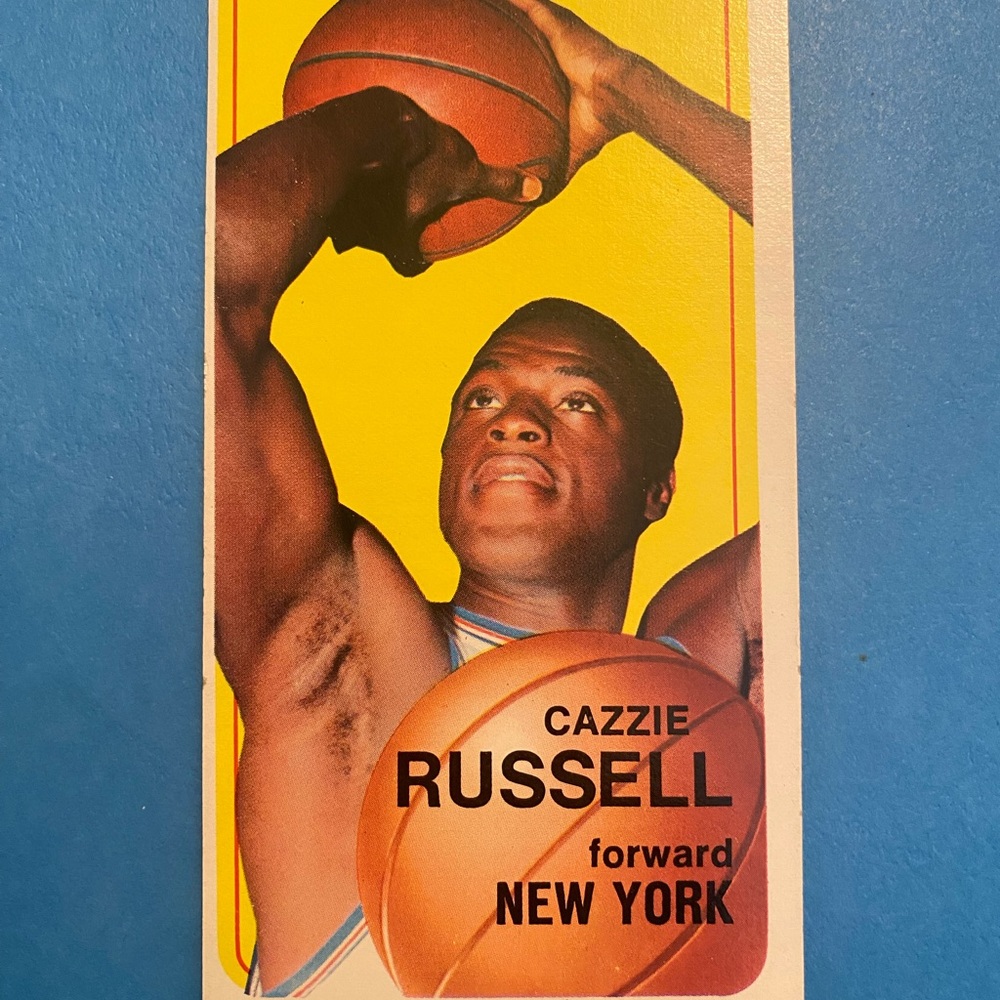 Topps Cazzie Russell Basketball Card - Yellow and Blue